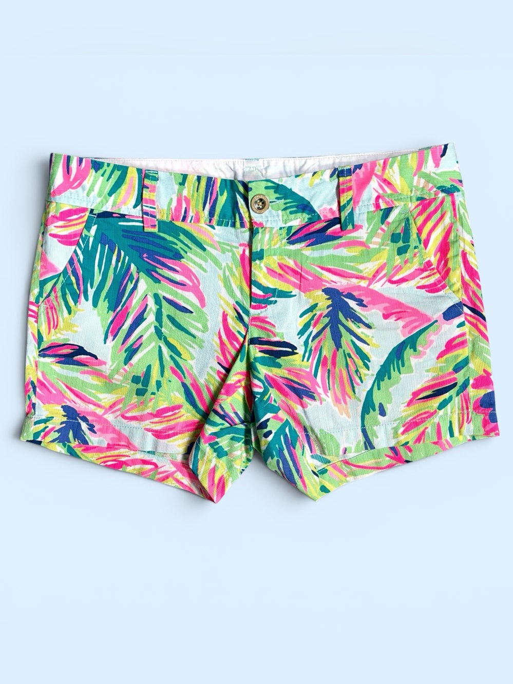 Lilly Pulitzer Callahan Shorts Sz 8 Island Time Vibrant Tropical Preppy Coastal